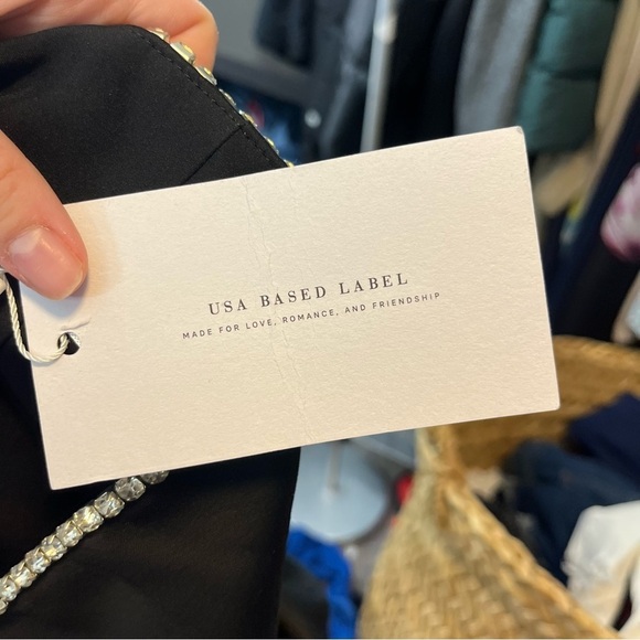 NWT Adeirlina All Flash Everything Strapless Mini Dress Black Jewel Medium - Picture 5 of 7